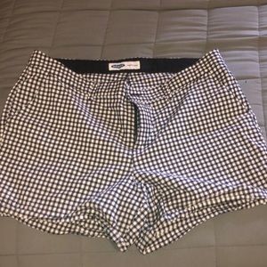 OLD NAVY black and white checkered shorts